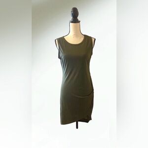 Elegant Olive Green Sleeveless Mini Dress